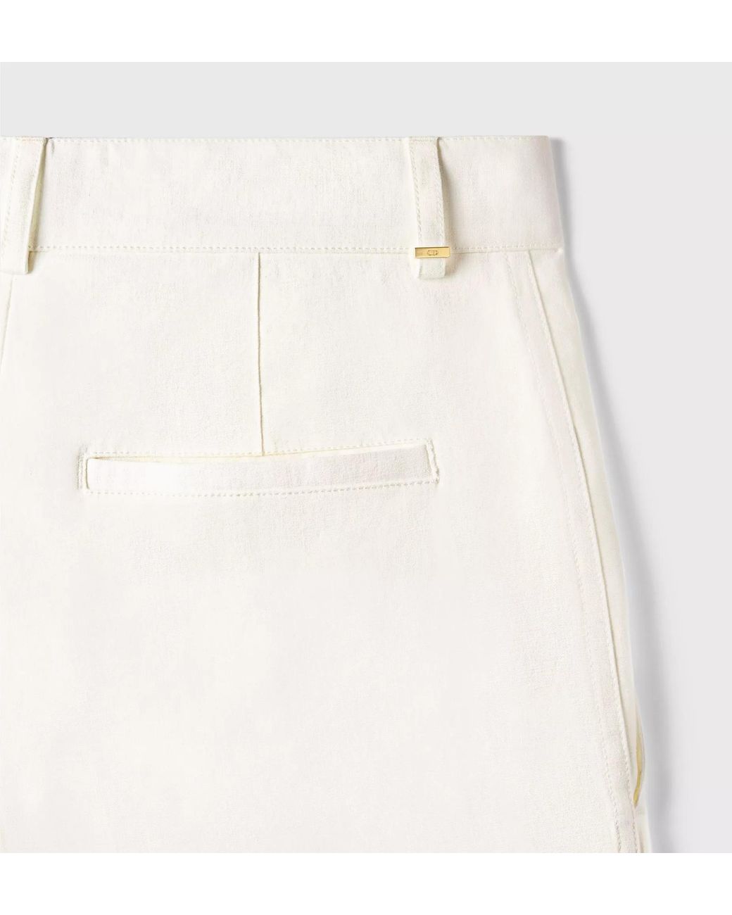 Dior White Iviera Médaillon Flared Pants