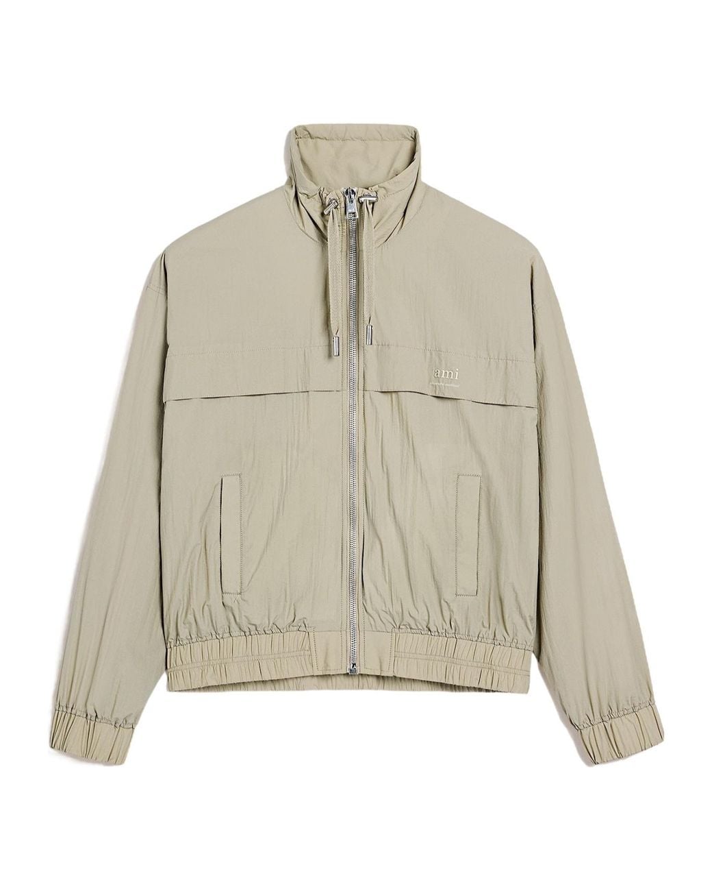 AMI Natural Zip-Up Lightweight Jacket for men