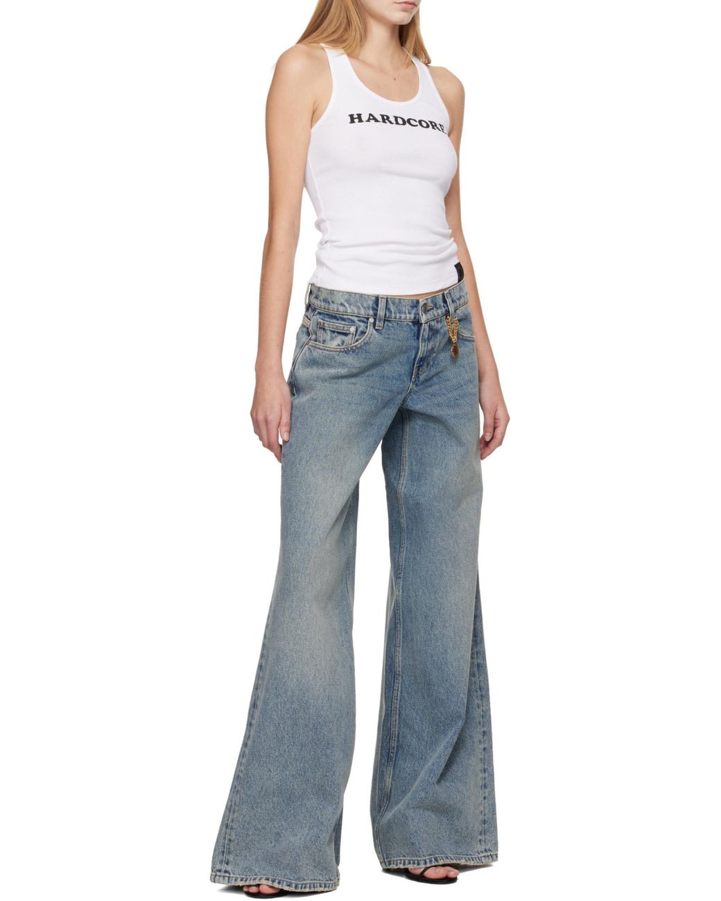 Stella McCartney Blue Vintage Wash Wide-Leg Jeans