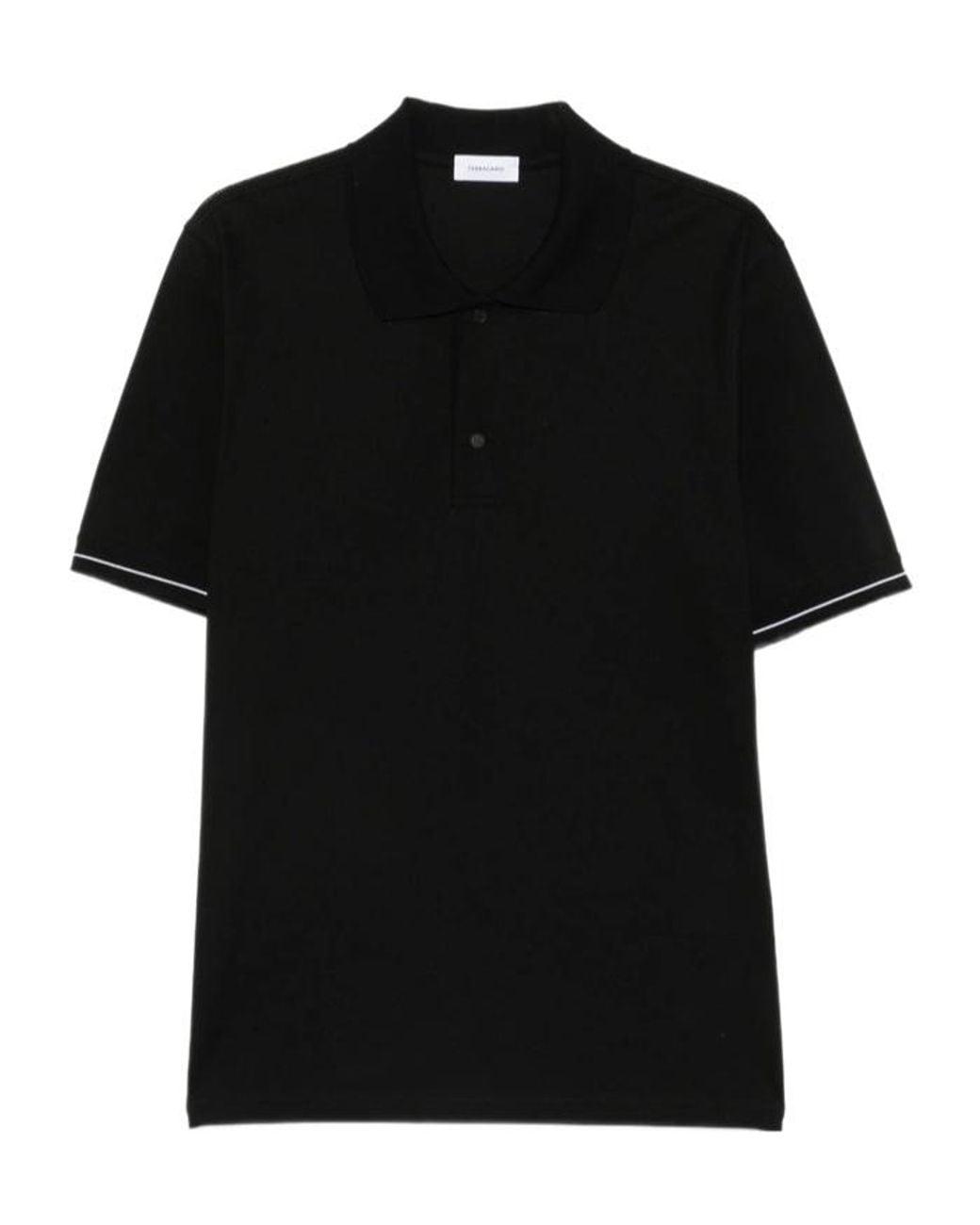 Ferragamo Black Short Sleeve Polo Shirt for men