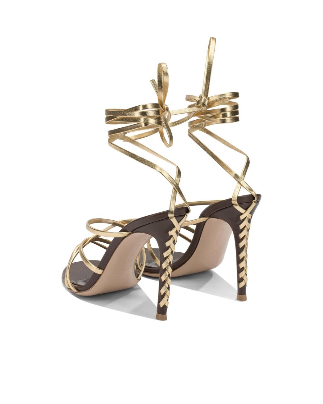Gianvito Rossi Metallic Ankle-Strap High-Heeled Sandals