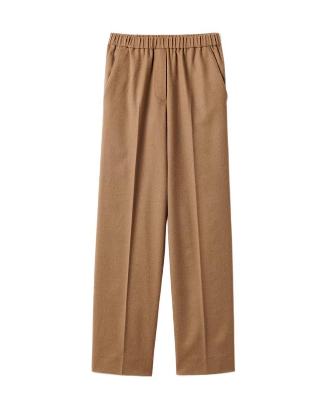 Miu Miu Brown Camel Hair Drawstring Pants