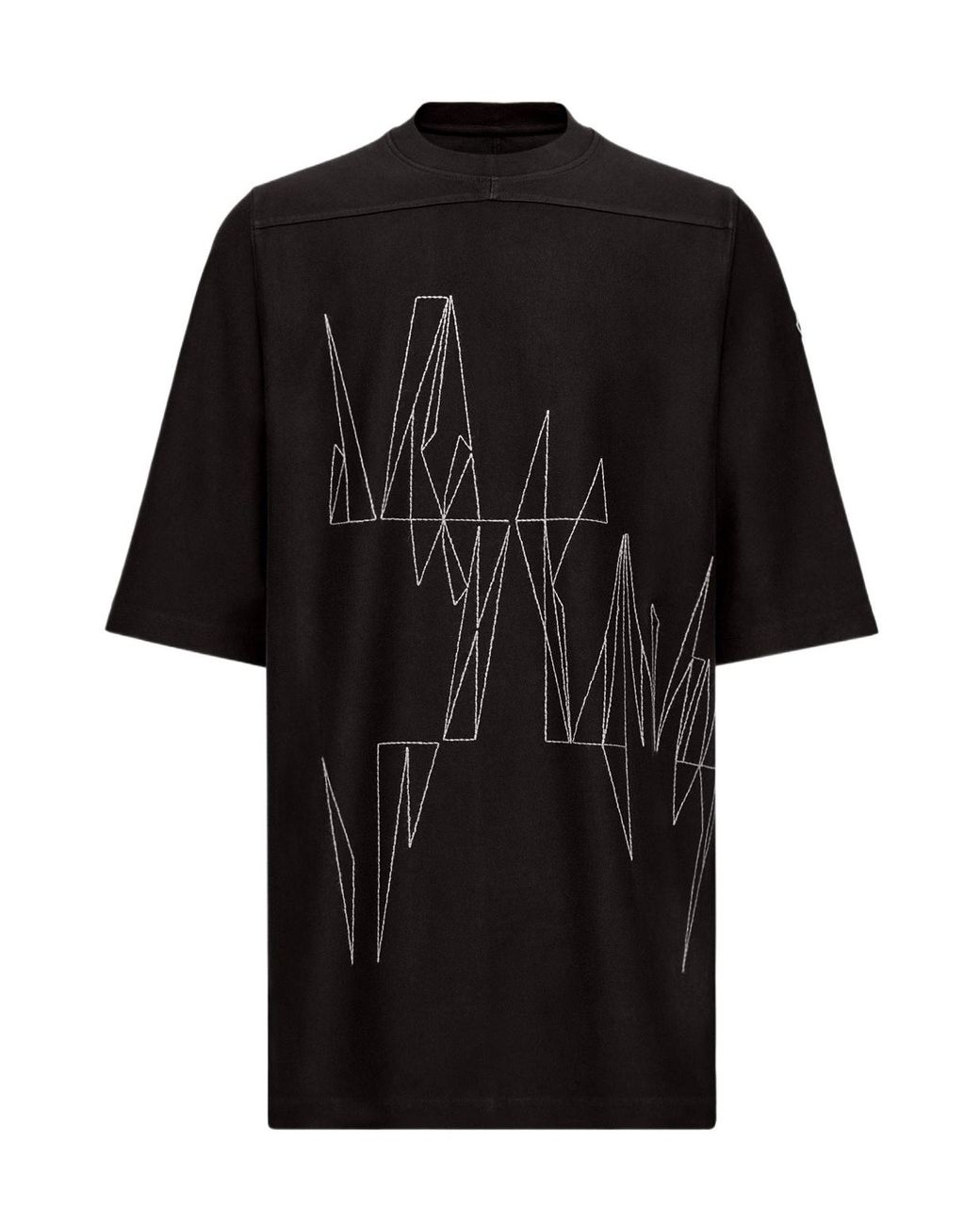 Moncler Black Moncler Rick Owens Jumbo Cotton T-Shirt for men
