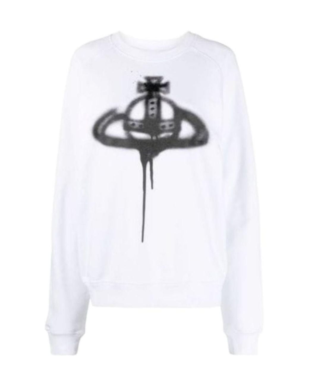 Vivienne Westwood White Crew Neck Long-Sleeve Sweatshirt