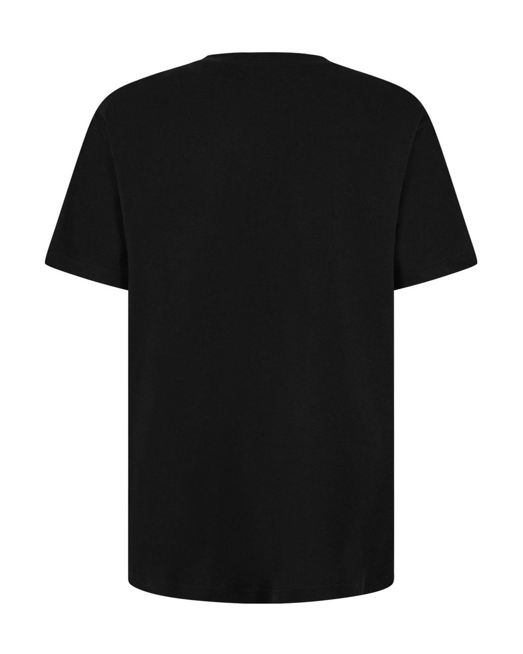 Moschino Black Simple Crew Neck Shortsleeve Top for men