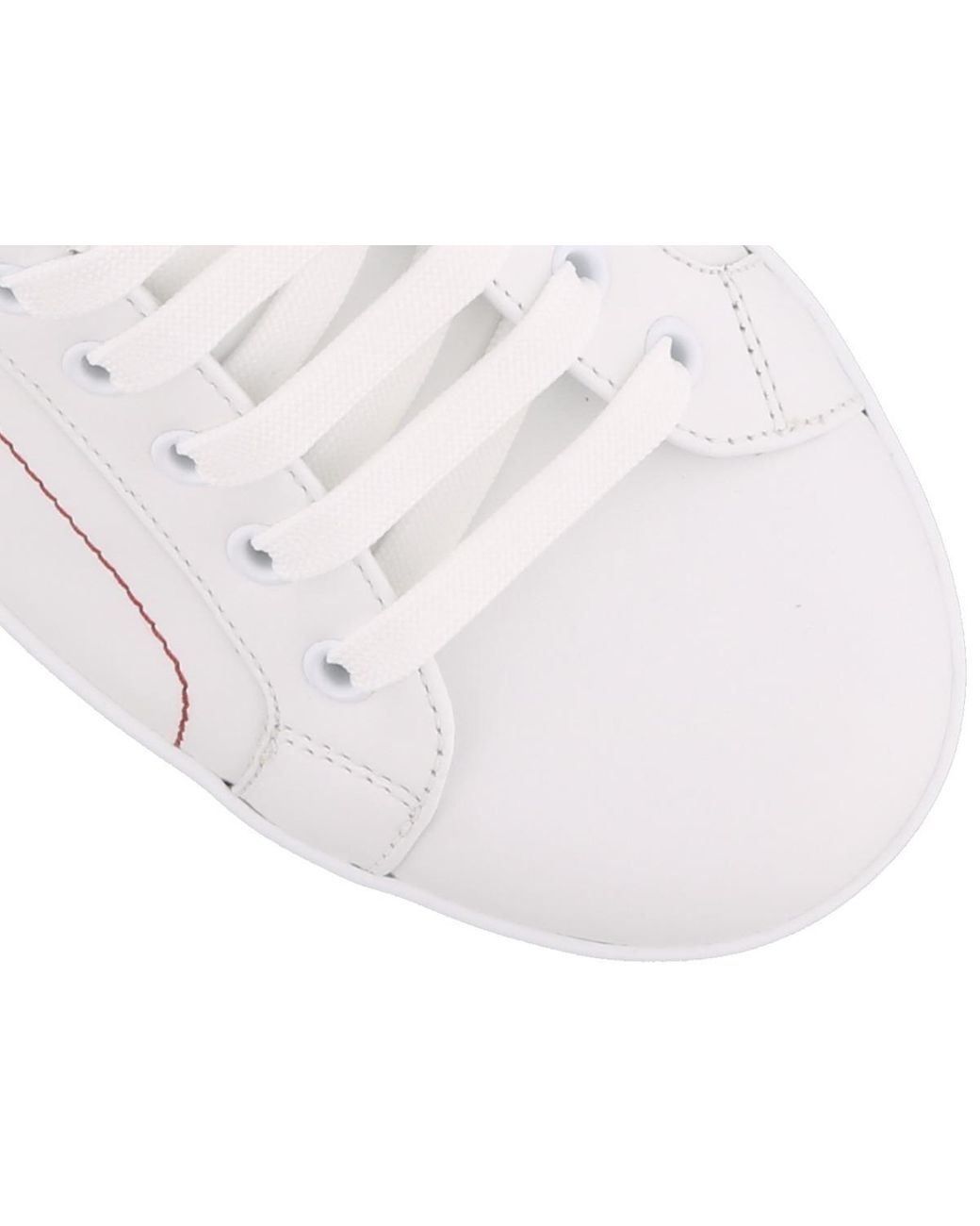 Dolce & Gabbana White Portofino Lace-Up Sneakers for men