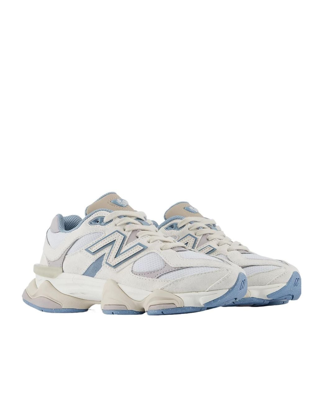 New Balance Gray 9060 Lace-Up Sneakers for men