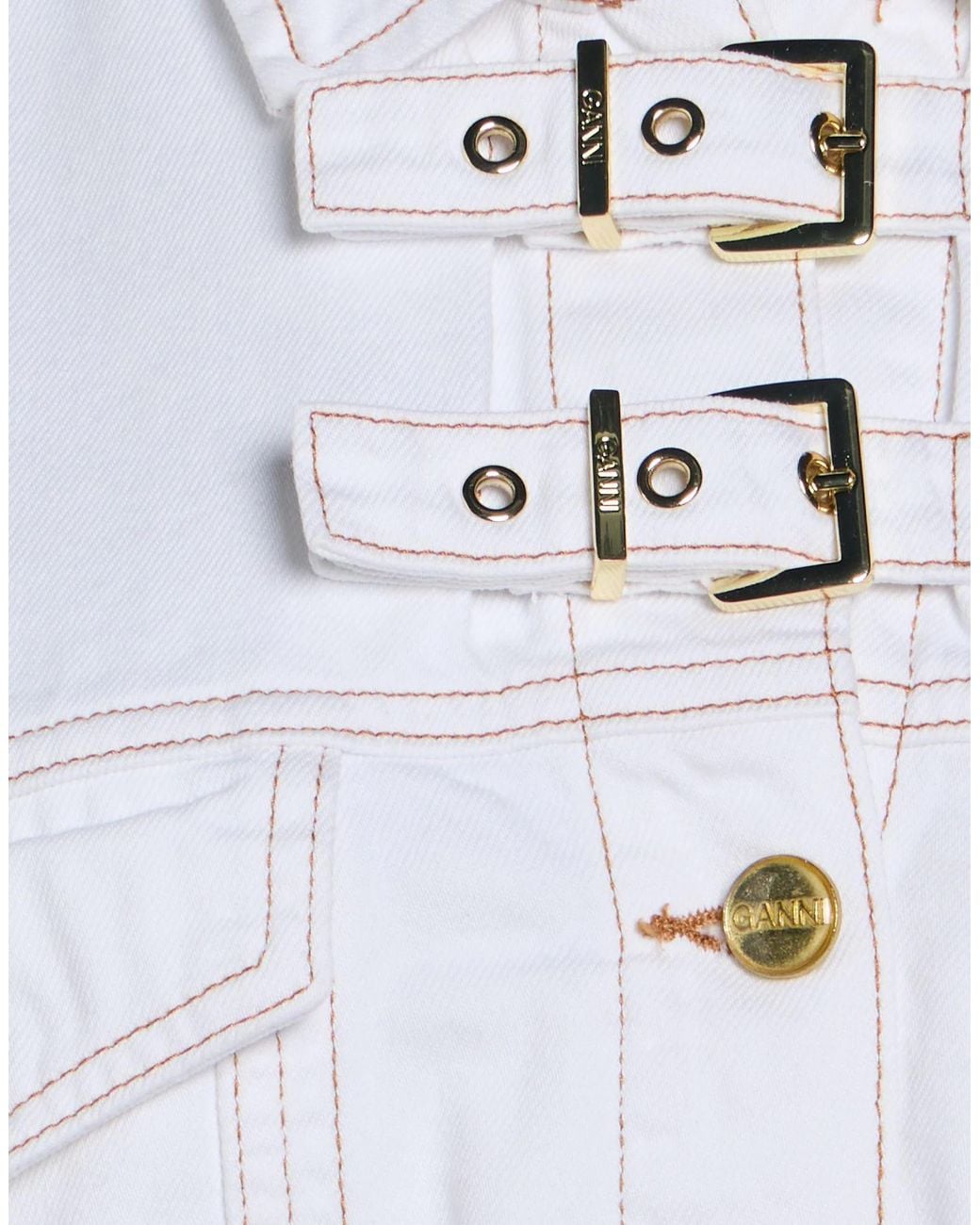 Ganni White Denim Jackets