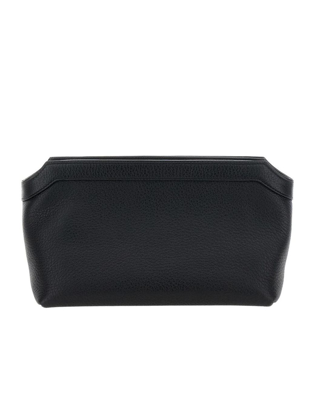 The Row Black Terrasse Zip Clutch Bag