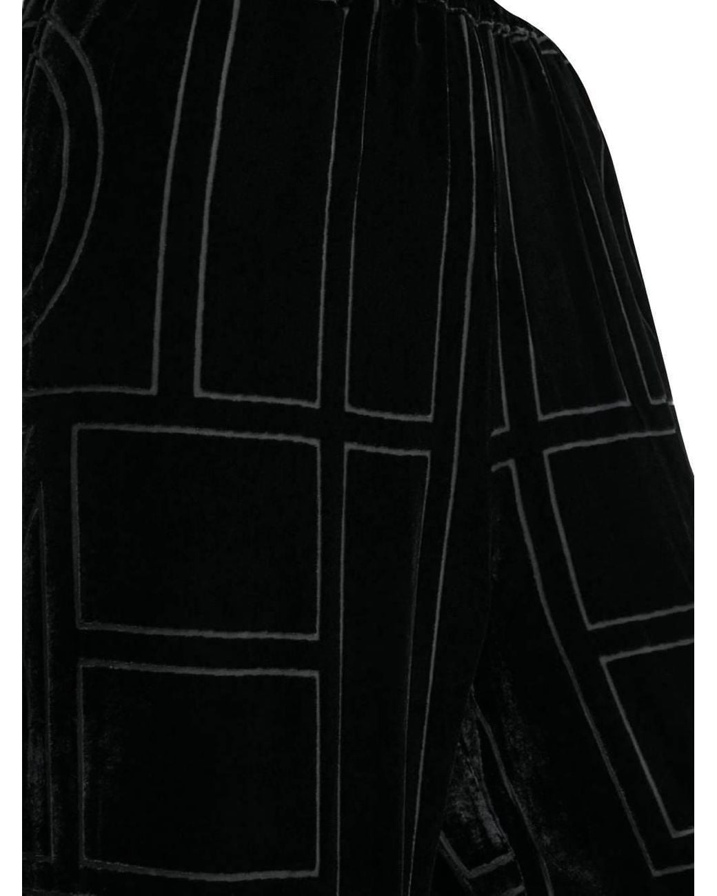 Totême Black Totême Monogram Devoré Pj Bottoms
