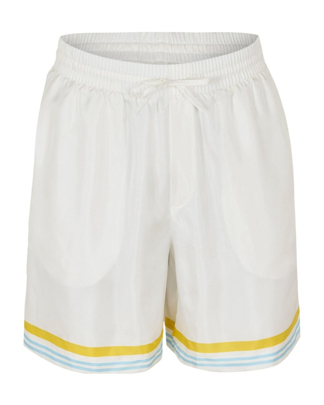 Casablanca White Drawstring Athletic Shorts for men
