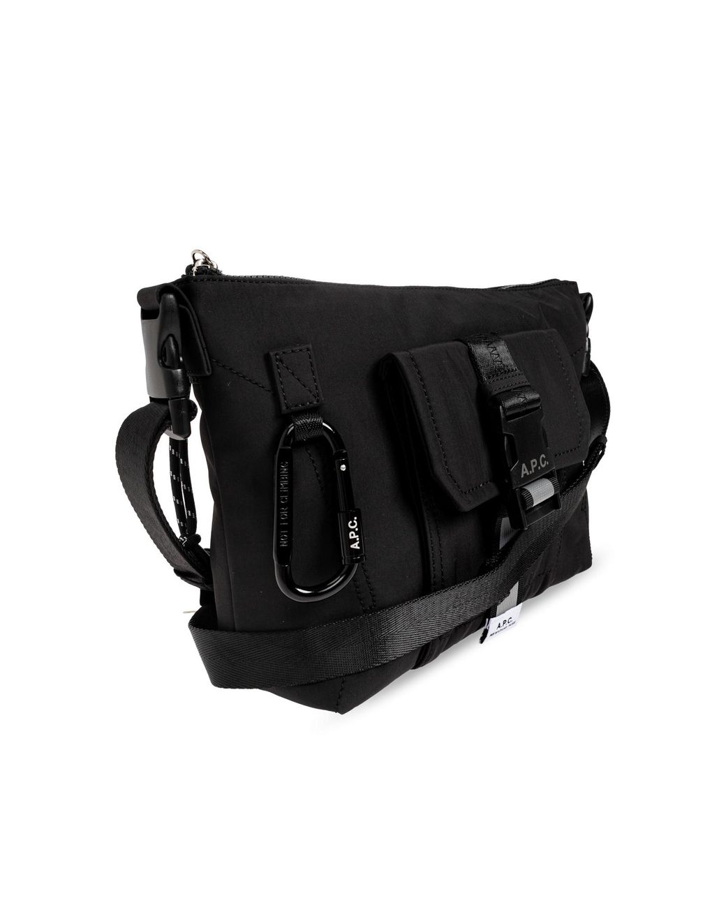 A.P.C. White Trek Buckle Crossbody Bag for men