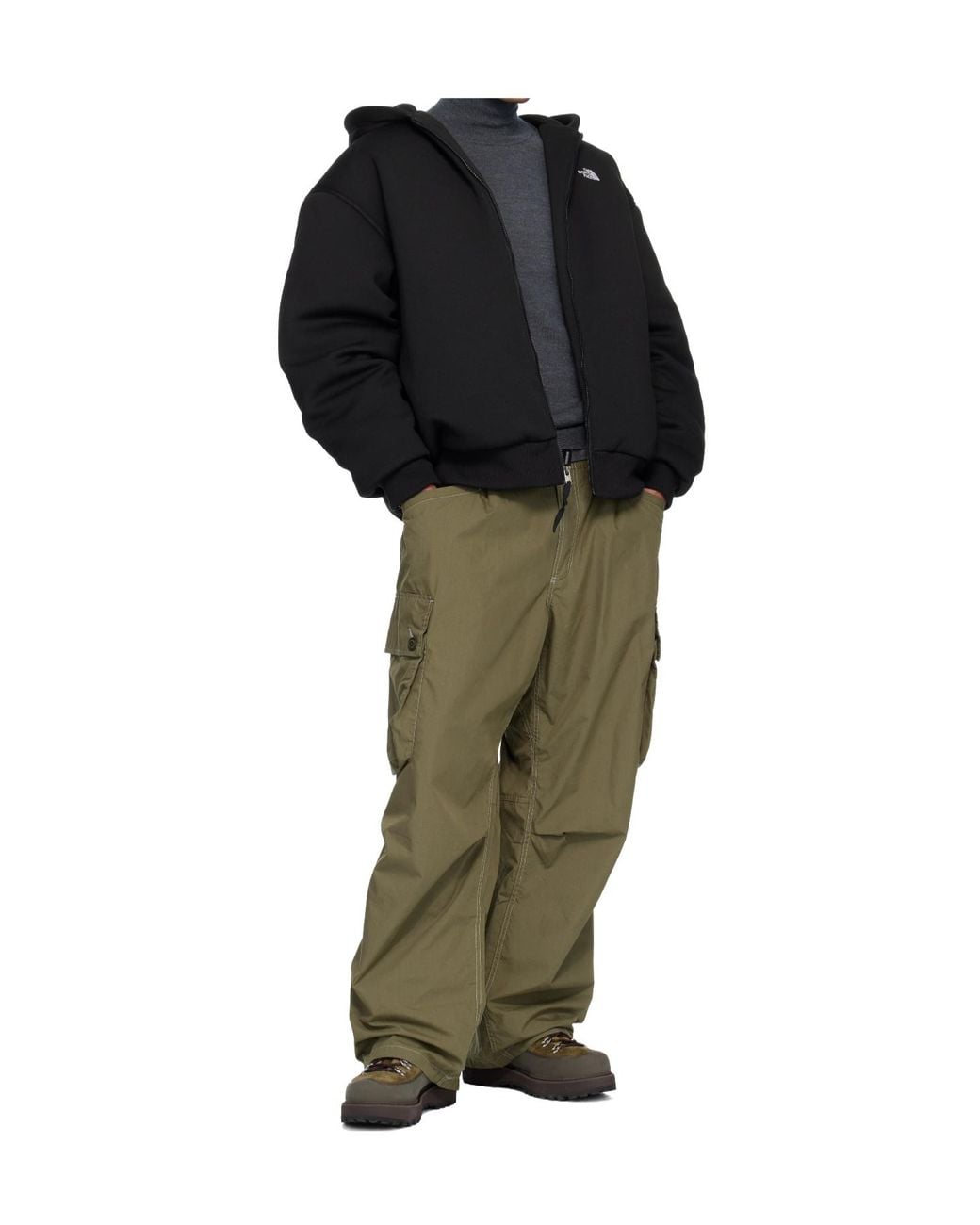 The North Face Blue 'Leather Pack' Hooded Casual Jacket for men