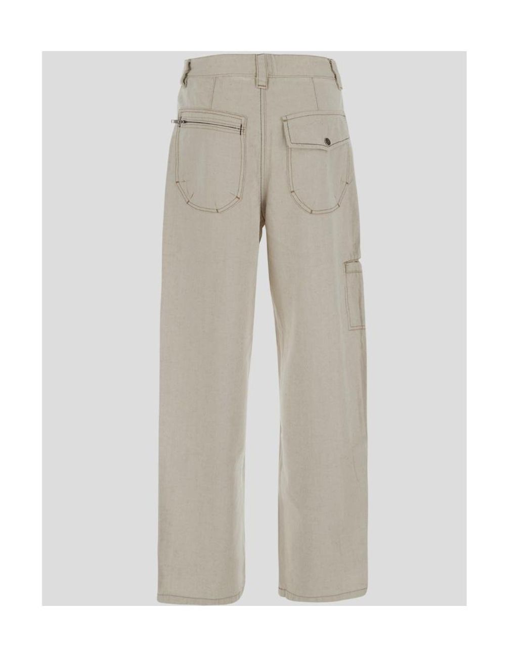 Isabel Marant Gray High Waist Zip Detailed Trousers