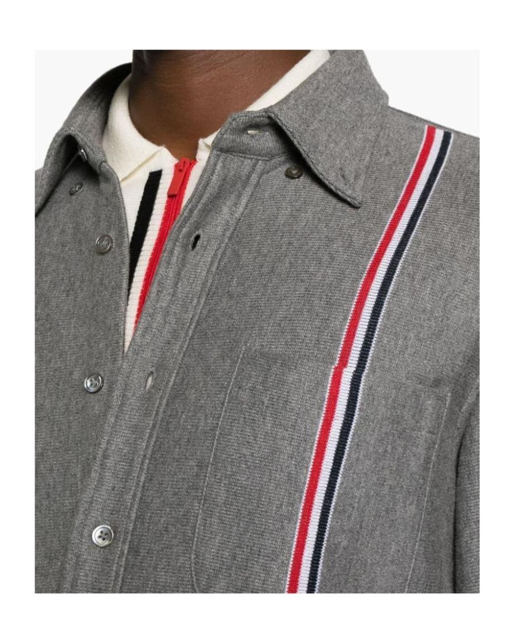 Thom Browne Gray Buttoned Jacket for men