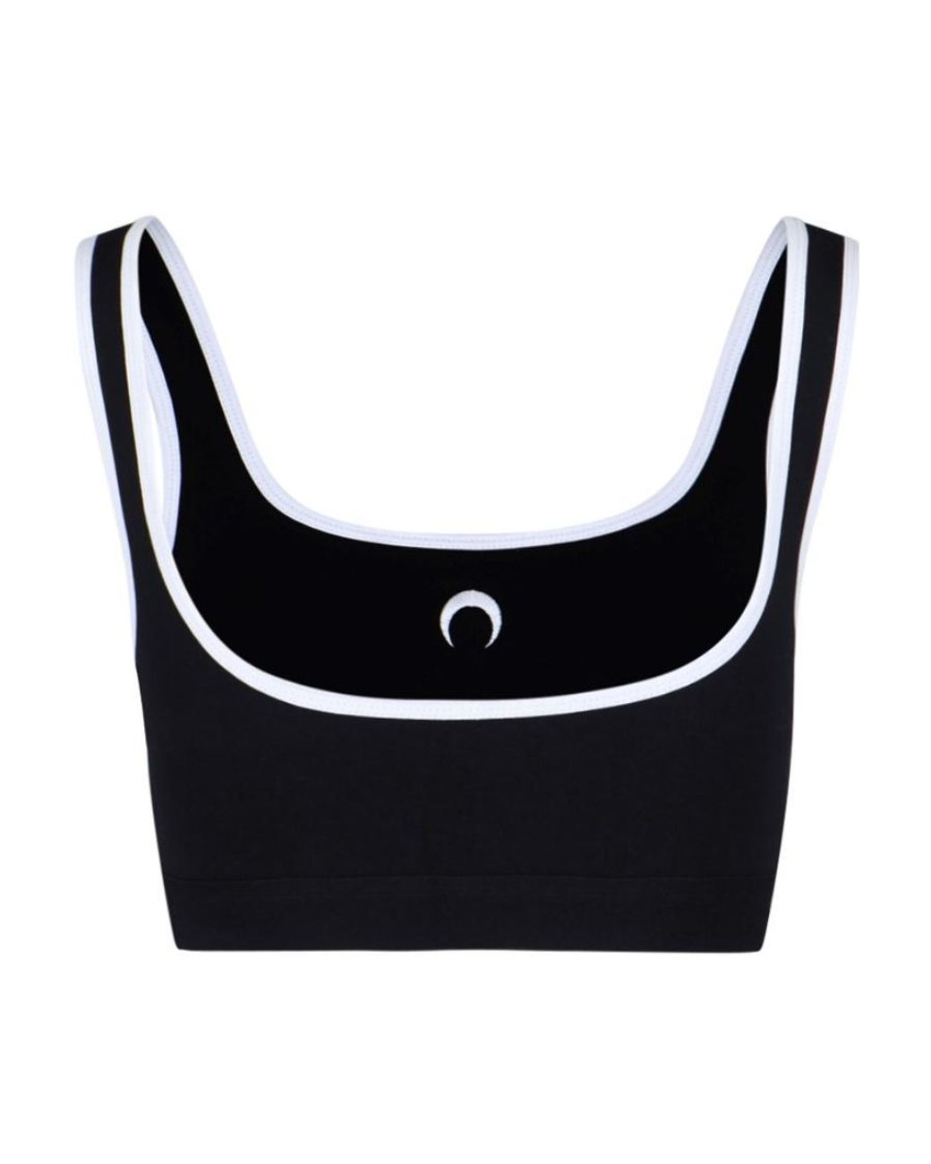 MARINE SERRE Black Logo Bra