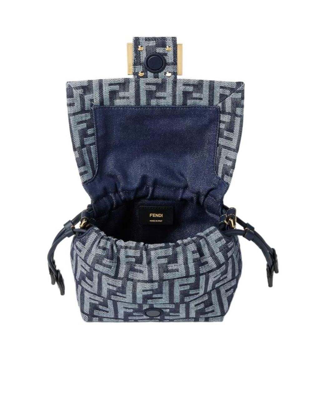Fendi Blue Mamma Baguette Small Tote Bag