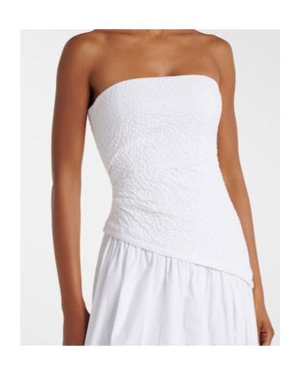 Staud White Nia Cotton Midi Dress