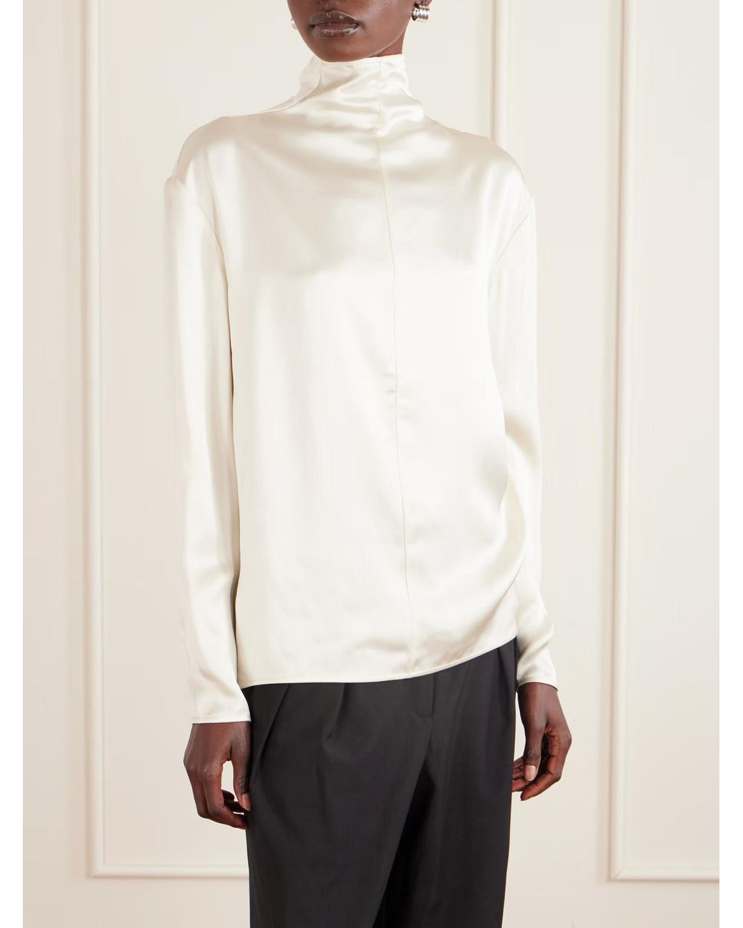 Totême White Totême Slouch-Neck Blouse