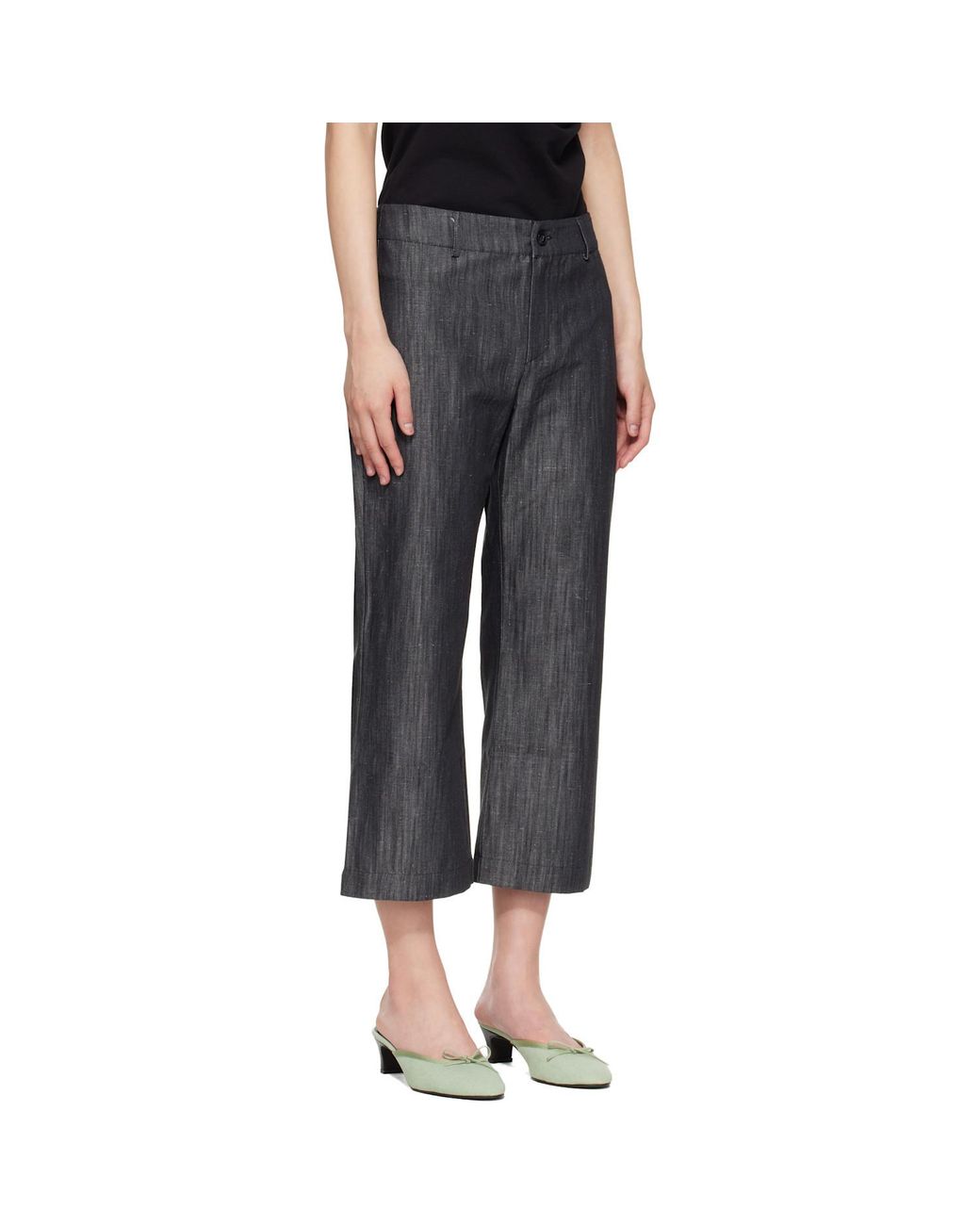 Paloma Wool Black Belt Loop Casual Pants