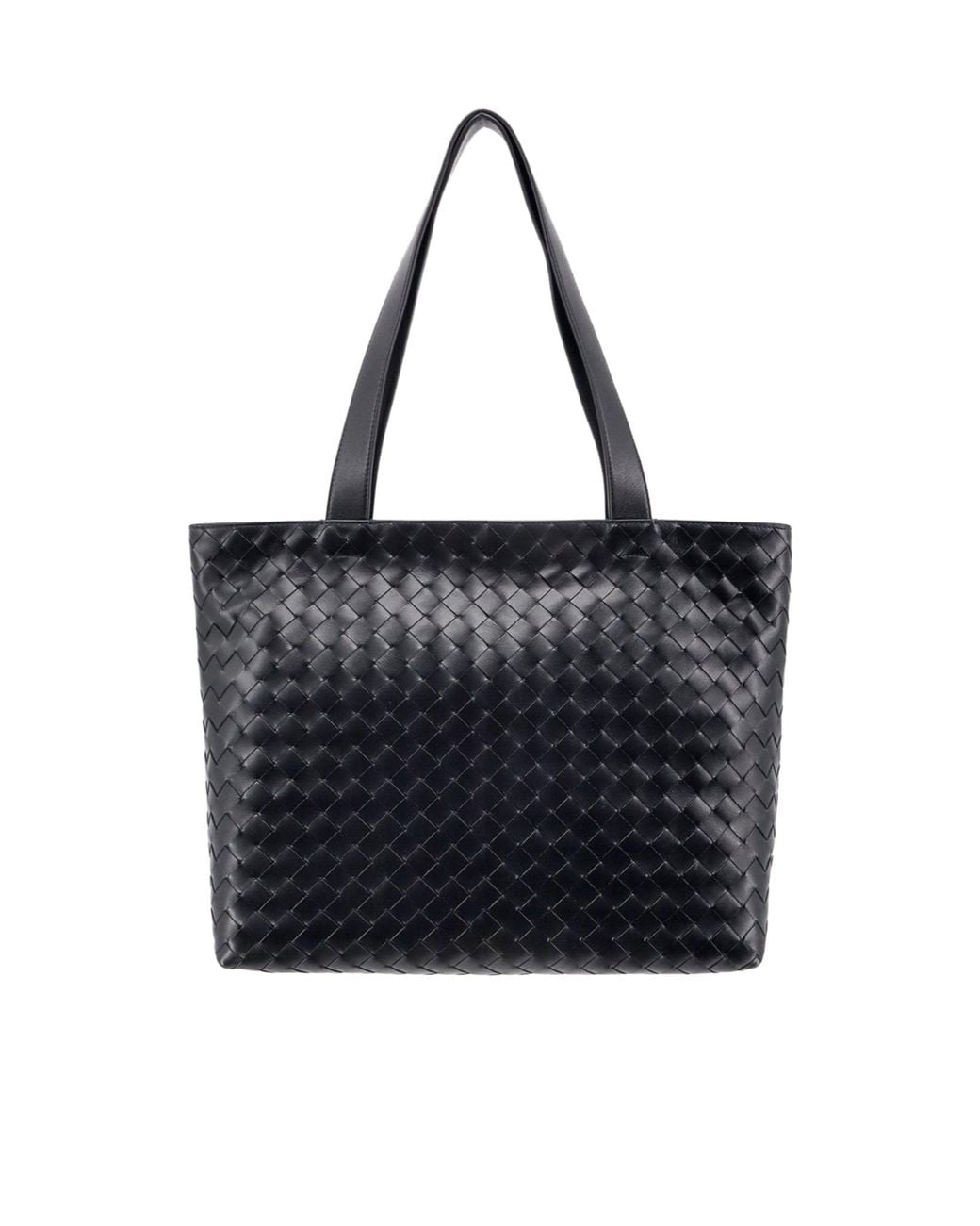 Bottega Veneta Black Intrecciato Briefcase for men