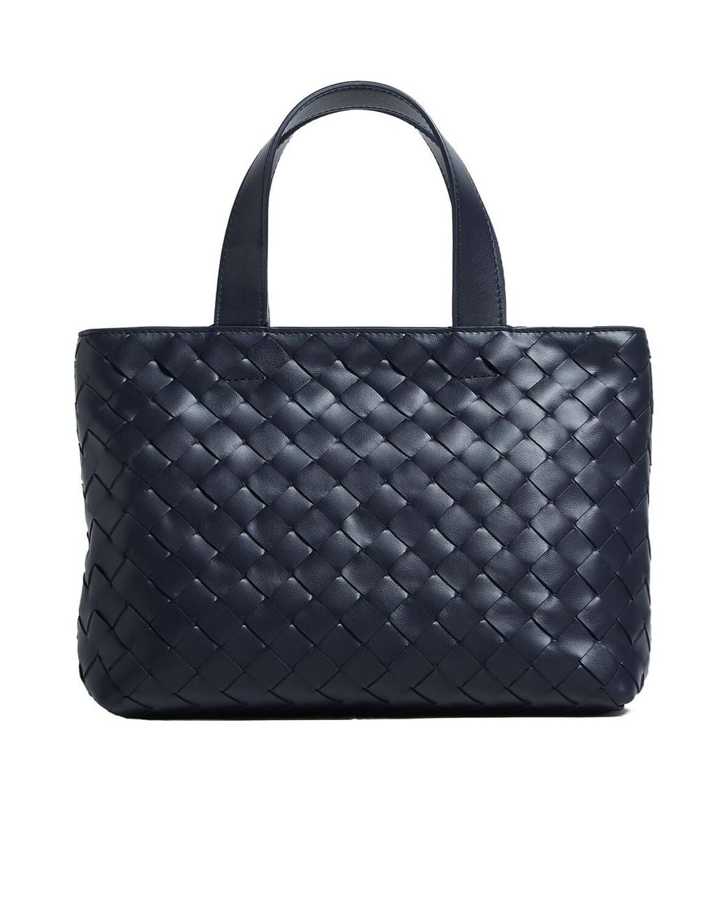 Bottega Veneta Blue Mini Intrecciato Zipped Tote for men