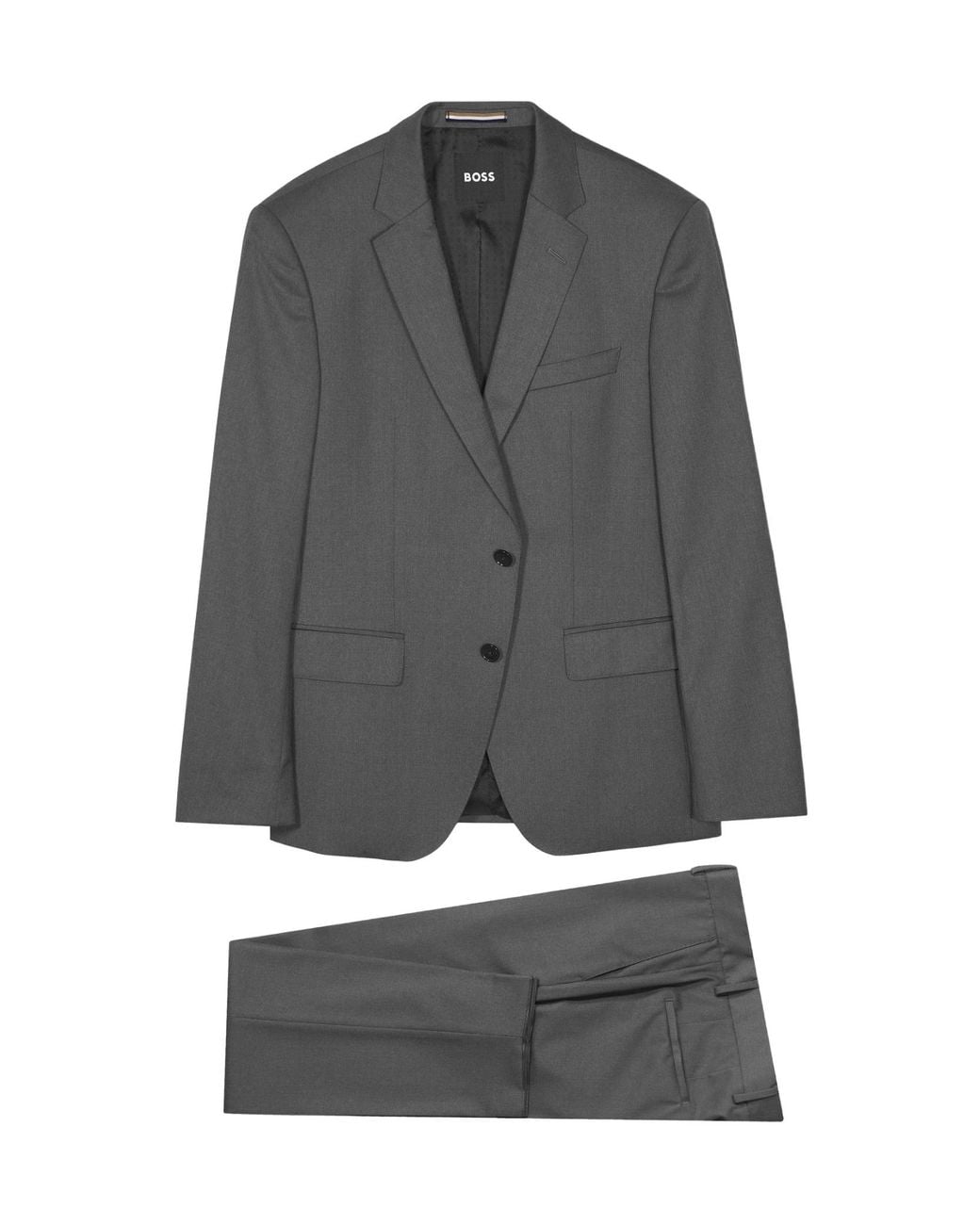 Boss Gray Boss Tailored Single Breasted Suit for men
