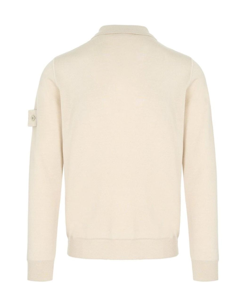Stone Island White Ghostpieces Knit Polo Shirt for men
