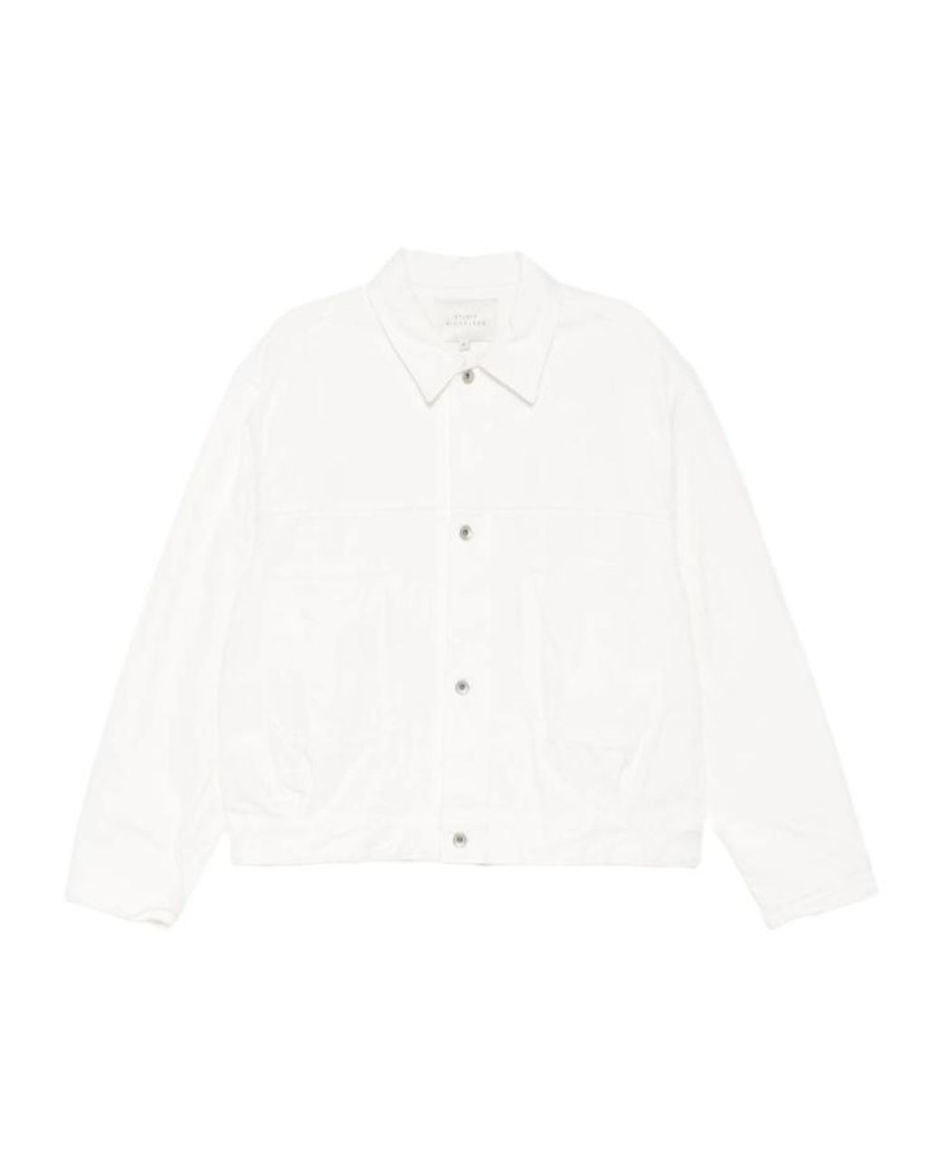 Studio Nicholson White Button-Up Denim Jacket for men