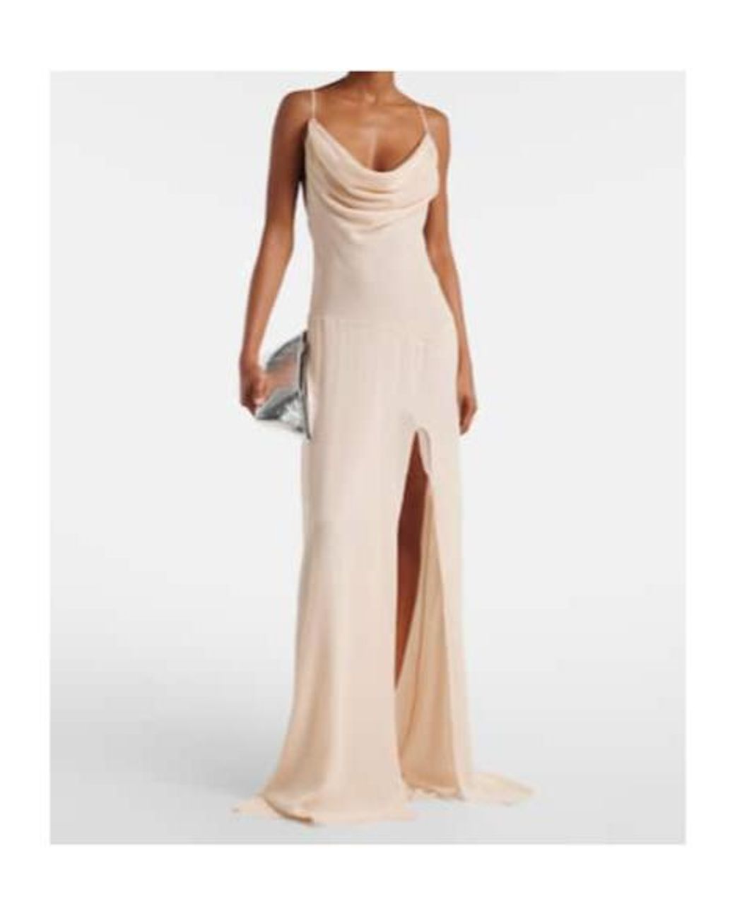 Blumarine Natural Georgette Maxi Dress