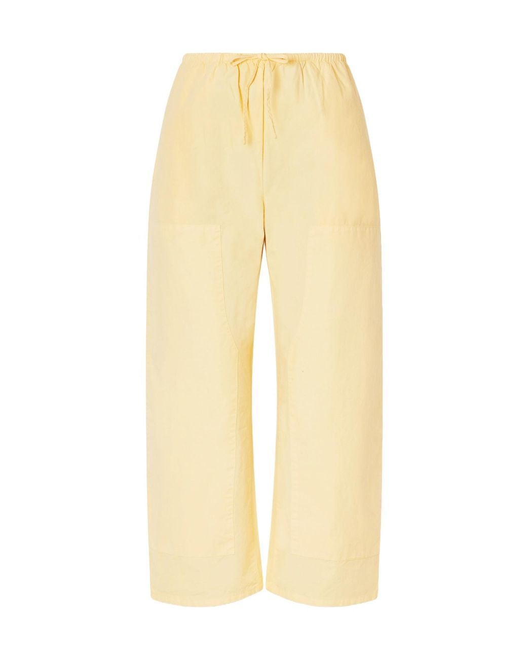 Leset Yellow Low-Rise Wide-Leg Pants