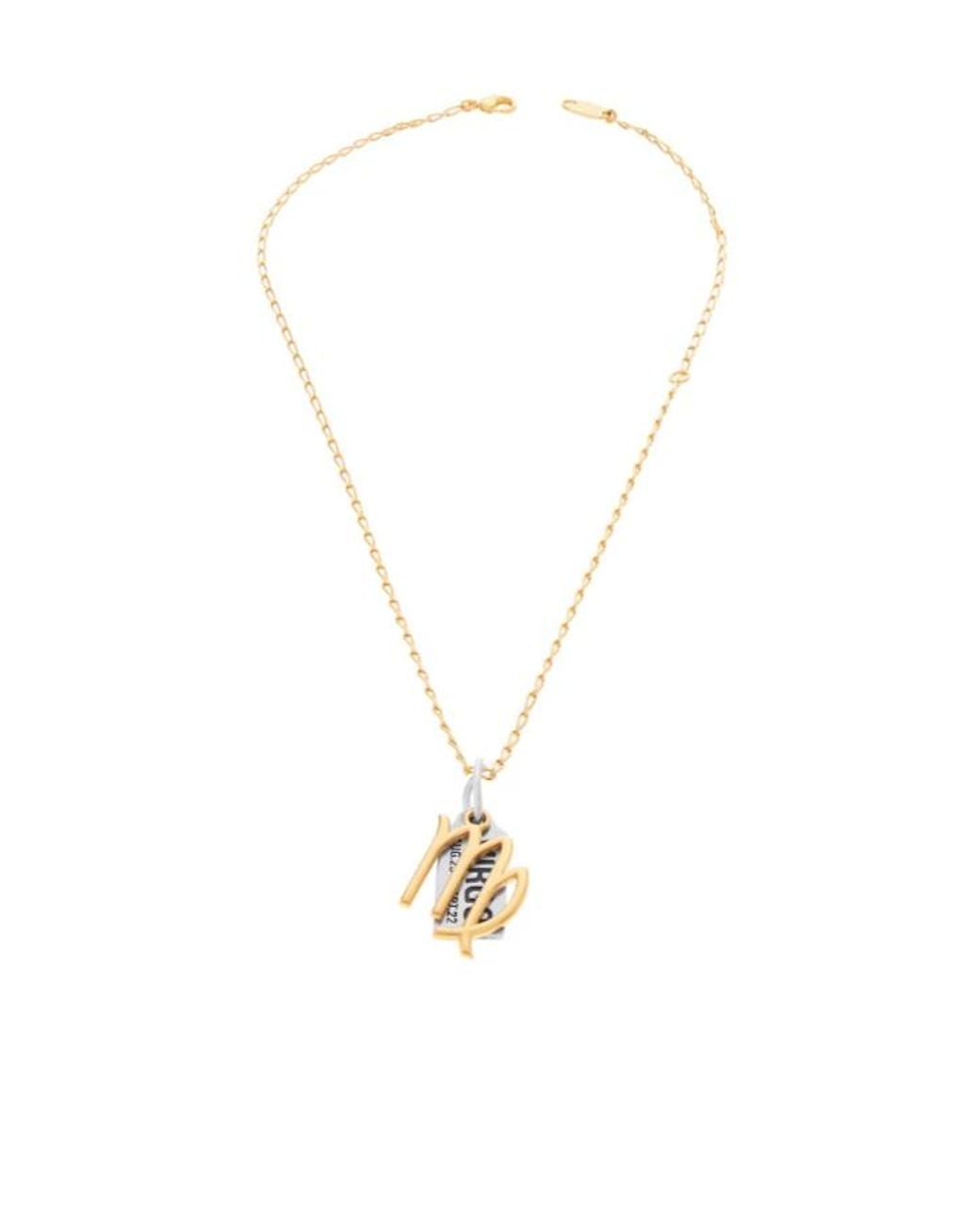 Balenciaga Metallic Horoscope Virgo Necklace
