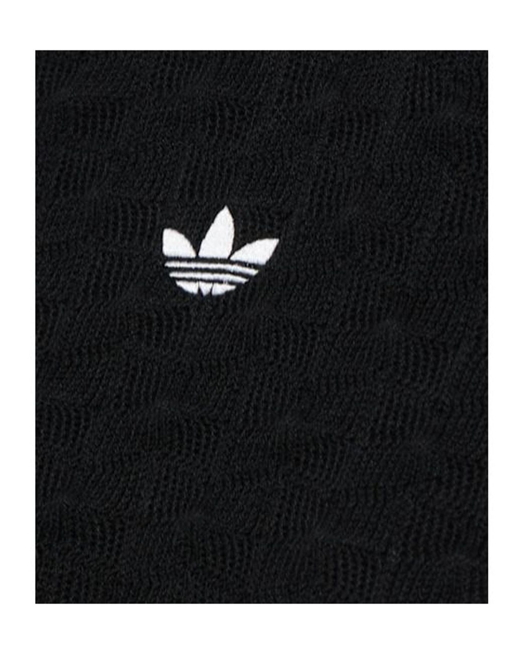 Adidas Originals Black Solid Spike Slim Knit Top