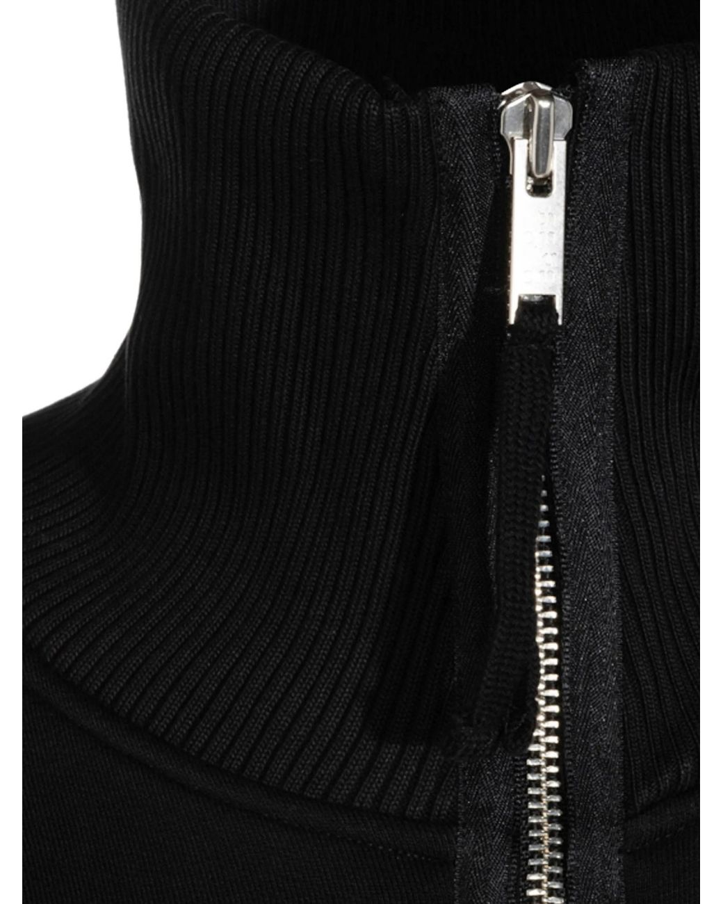 Thom Krom Black Knitted Zip-Up Jacket for men
