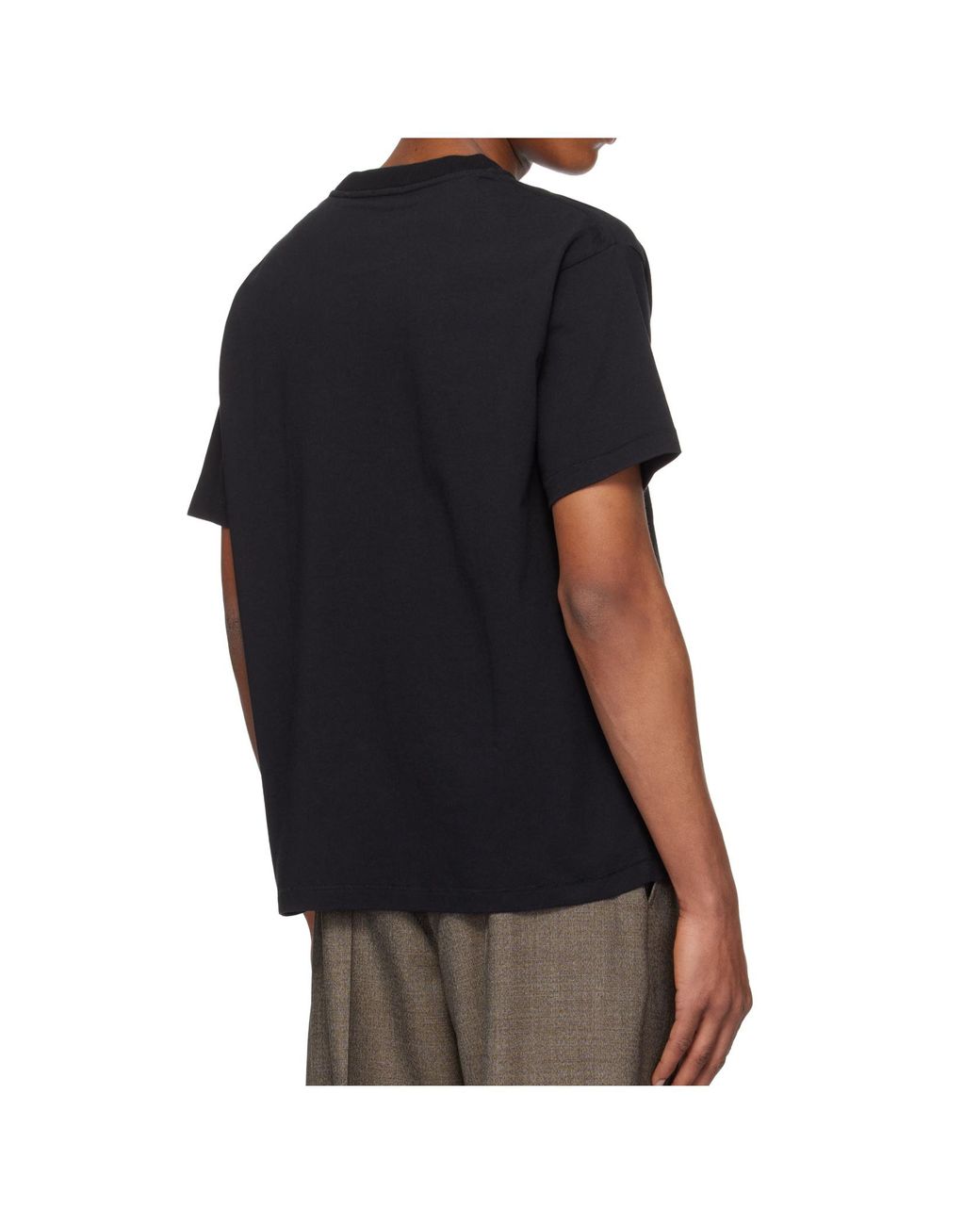 Bode Black Recreation Sails Crewneck T-Shirt for men