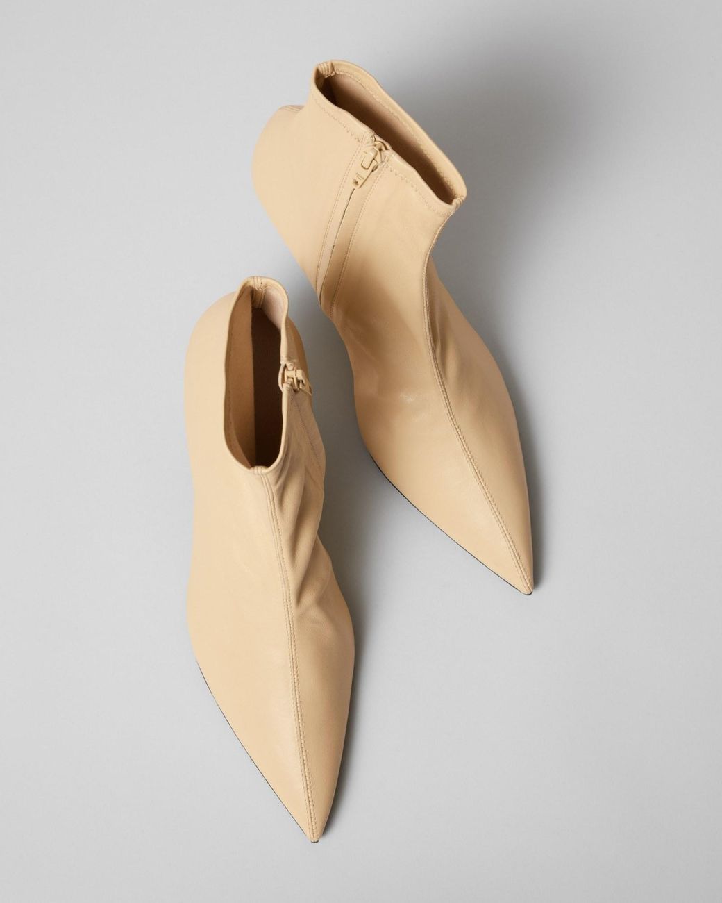 Céline Natural Shiny Leather Sock Booty