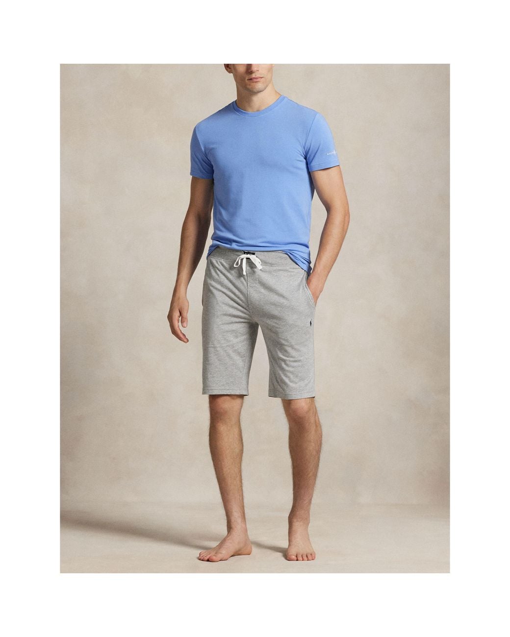 Polo Ralph Lauren Gray Skin-Friendly Cotton Casual Shorts for men