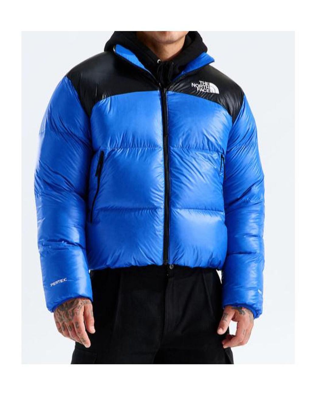 The North Face Blue Reversible Stand-Collar Down Jacket for men