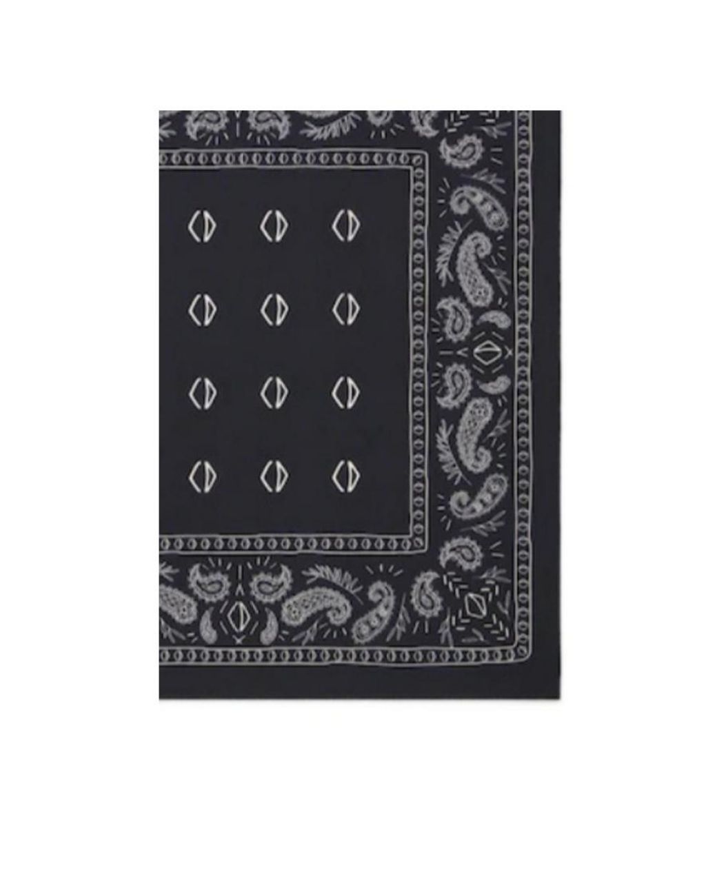 Dior Black Printed Bandana for men