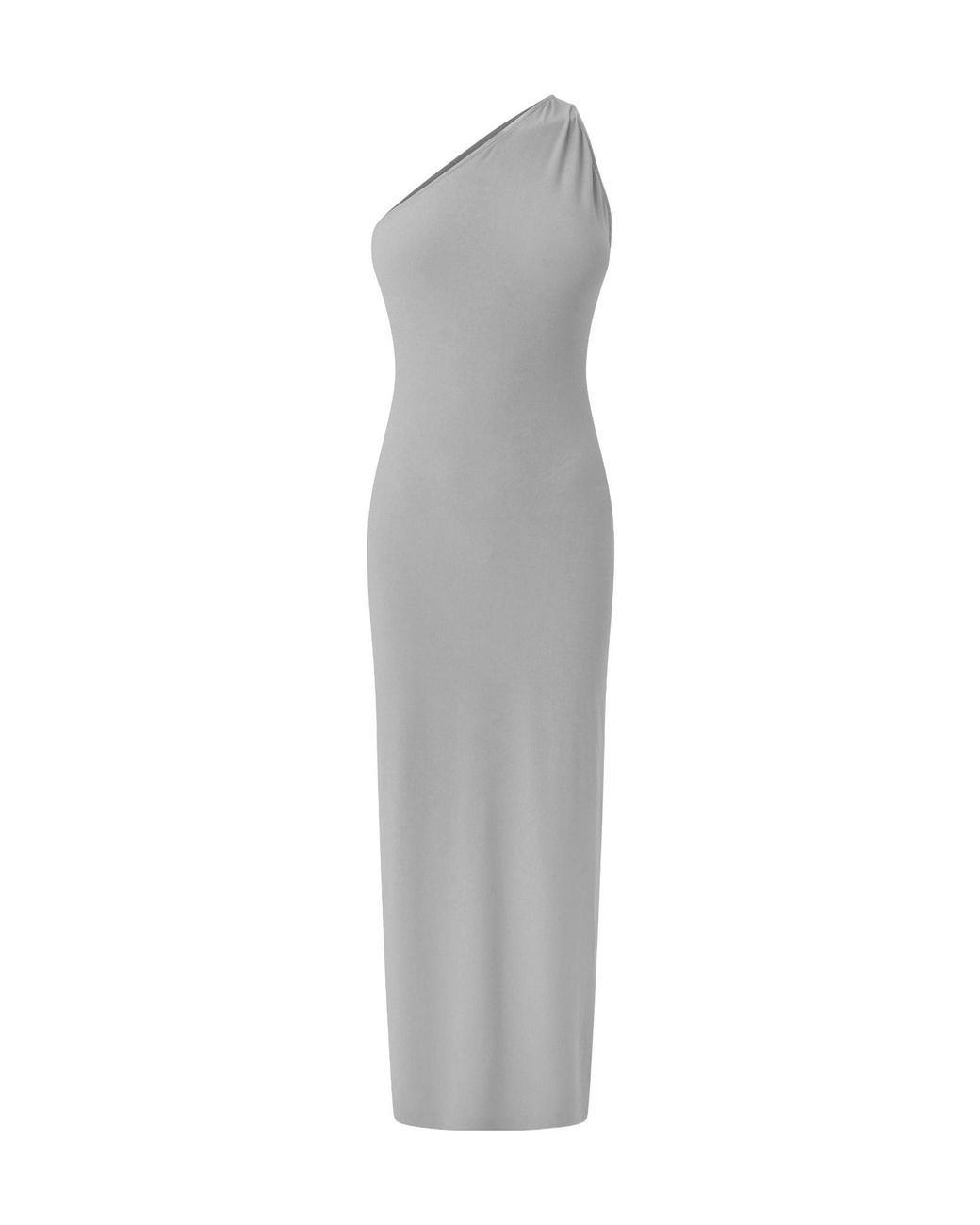 Norma Kamali White One-Shoulder Midi Dress