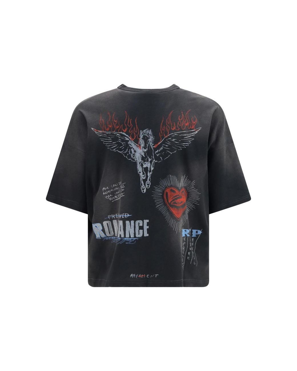 Represent Black Heavier Than The Heavens Graphic T-Shirt for men
