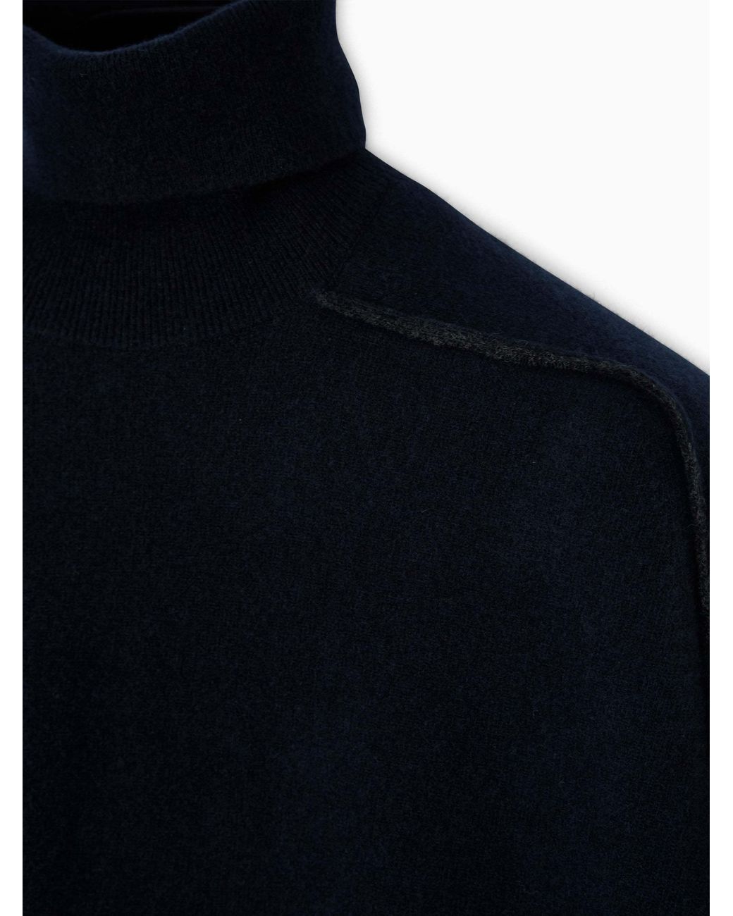 Maison Margiela Blue Minimalist Crew Neck Wool Sweater for men