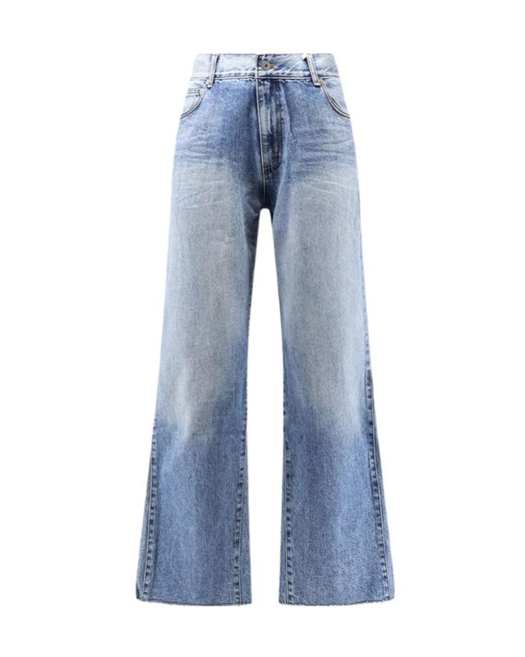 TONYWACK Blue Raw-Hem Flared Jeans for men