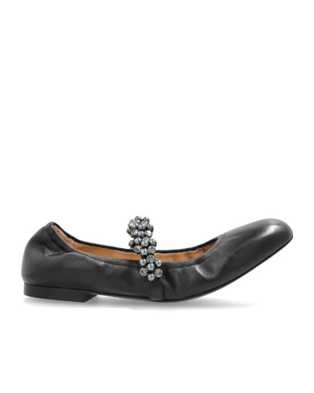 Stuart Weitzman Black Round Head Ballet Shoes