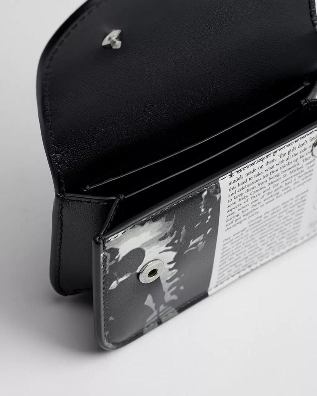 Dior White Saddle Bloom Card Holder