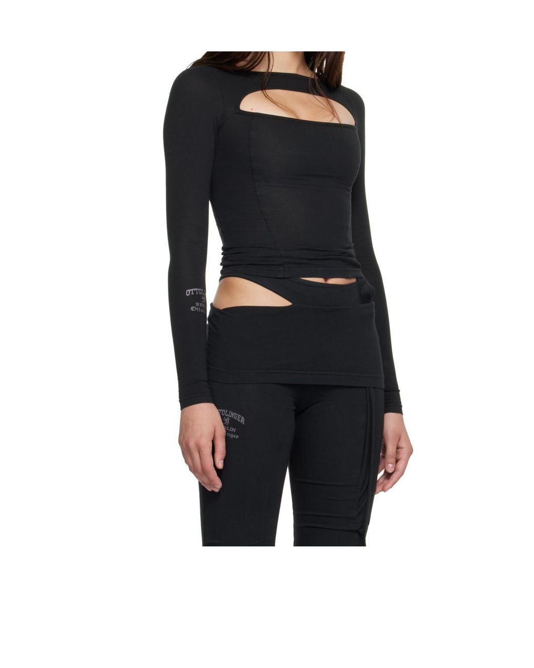 OTTOLINGER Black Long-Sleeve T-Shirt