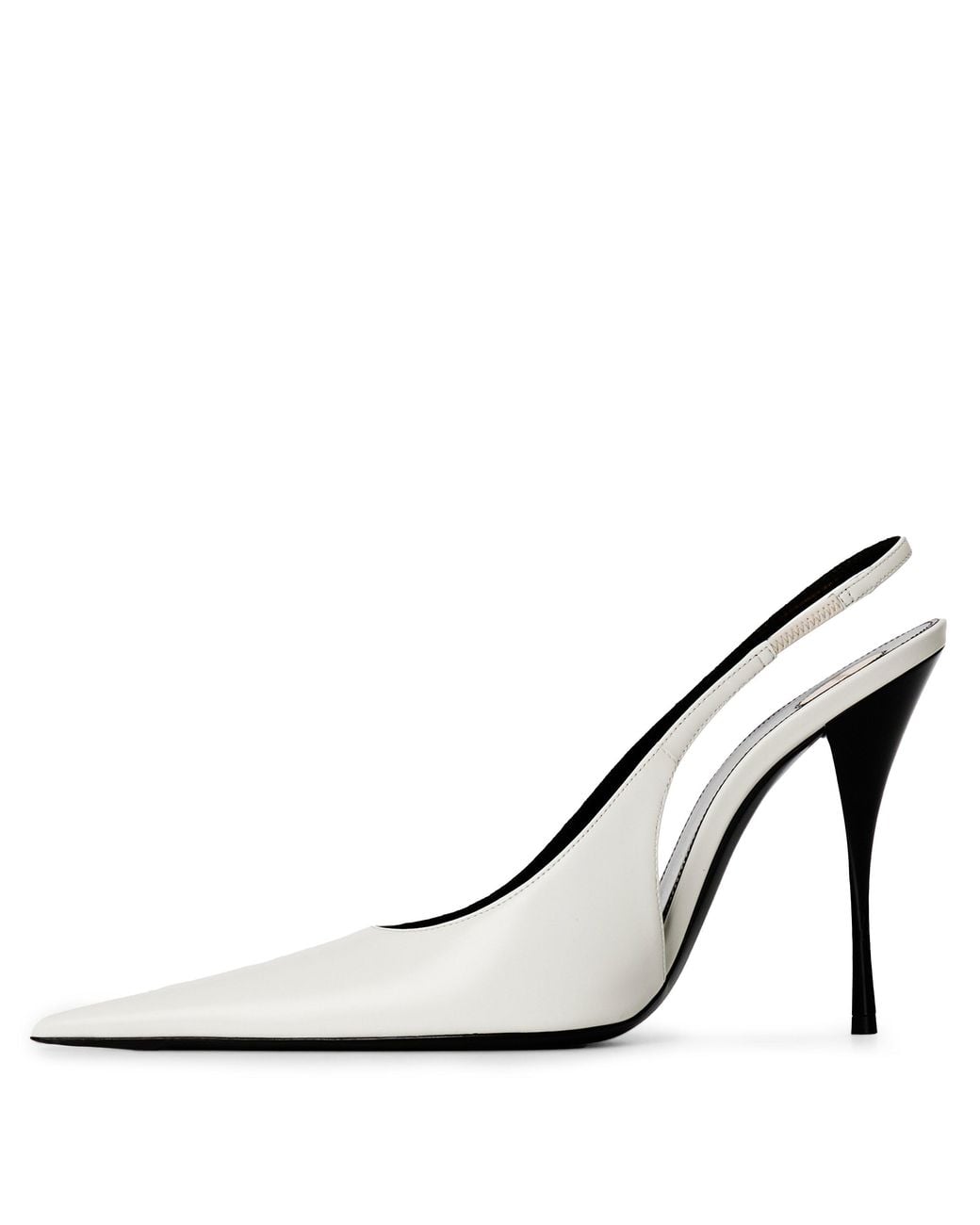 Saint Laurent White Solid Color High Heels