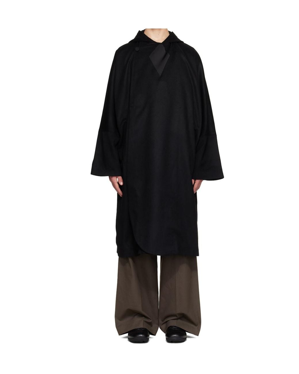 Kiko Kostadinov Black Hooded Coat for men