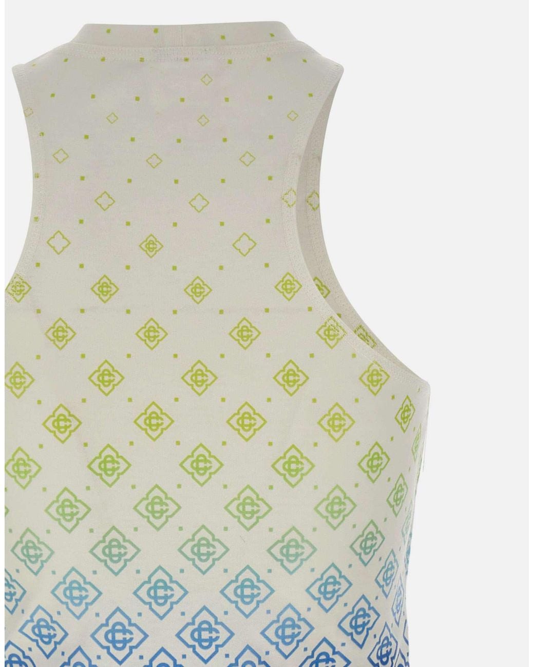 Casablanca Multicolor Draped Monogram Sleeveless Top