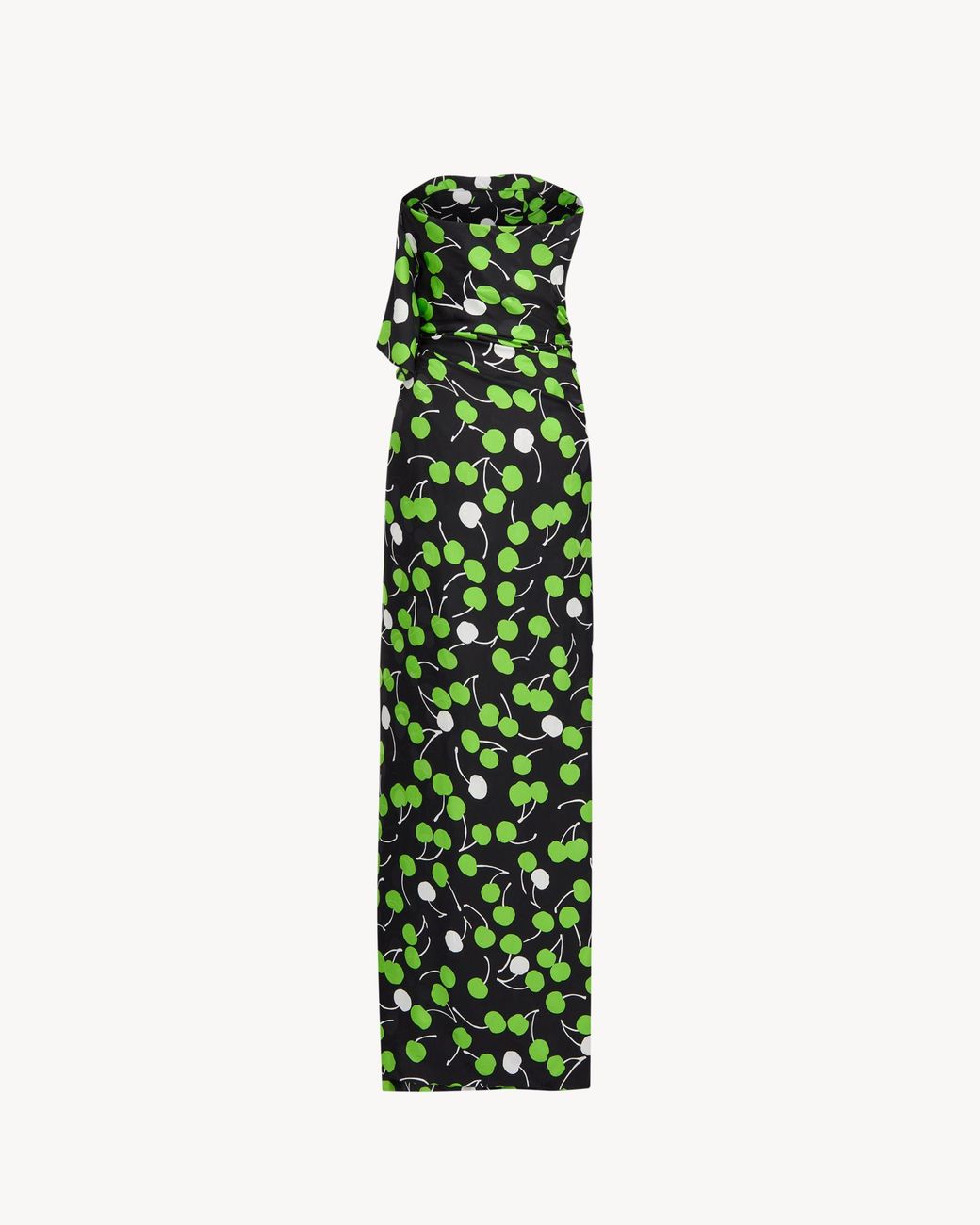 Saint Laurent Green Strapless Dress